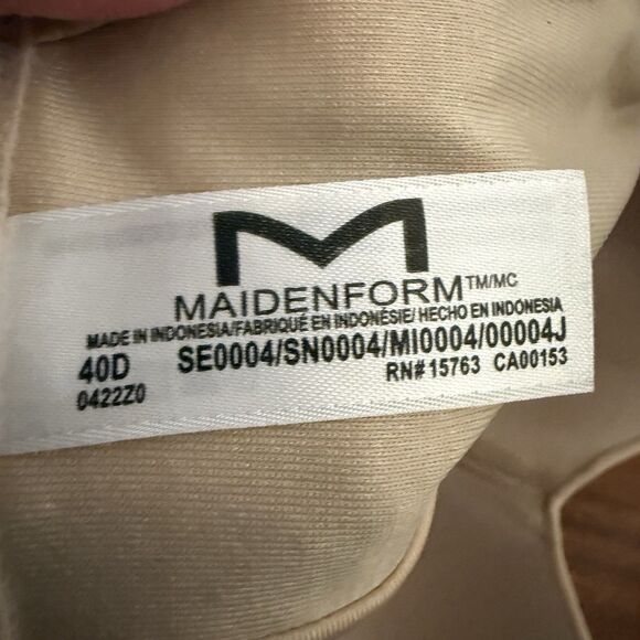Maidenform SN0004 Strapless Lift Underwire Bra – 40D‎ – Nude – NWT Seamless - Picture 6 of 6